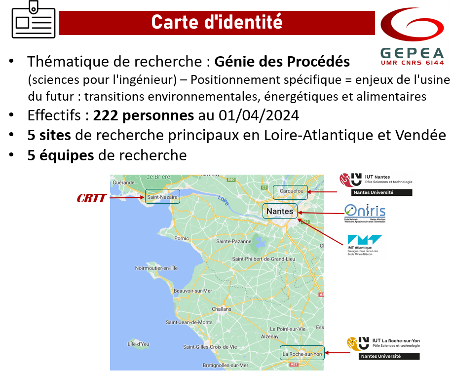 Carte d'identité du GEPEA